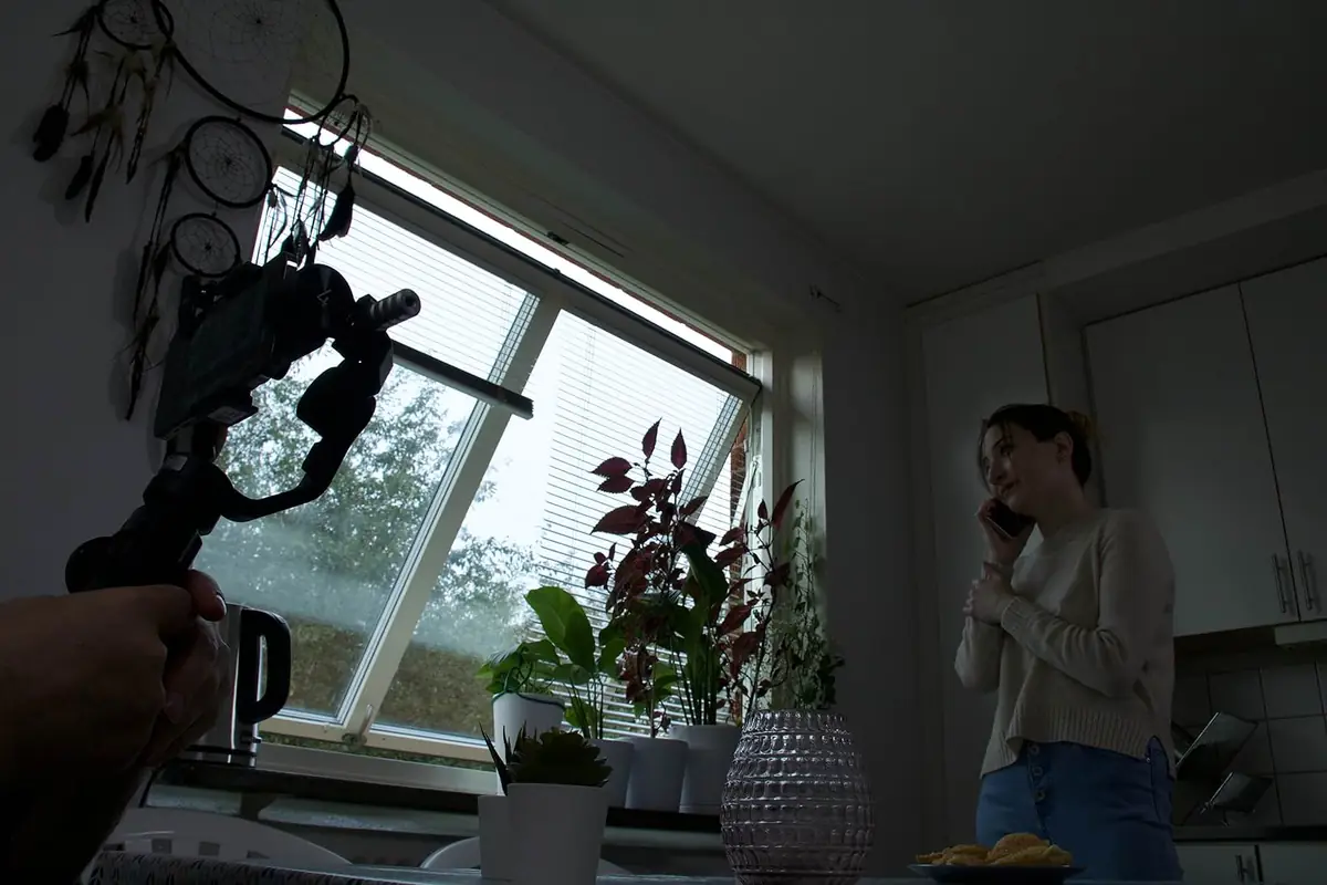 Tulay Bchmaf behind the scenes of Haleva