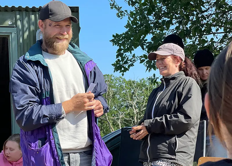 Rickard Arvidsson behind the scenes of Skyddsrummet