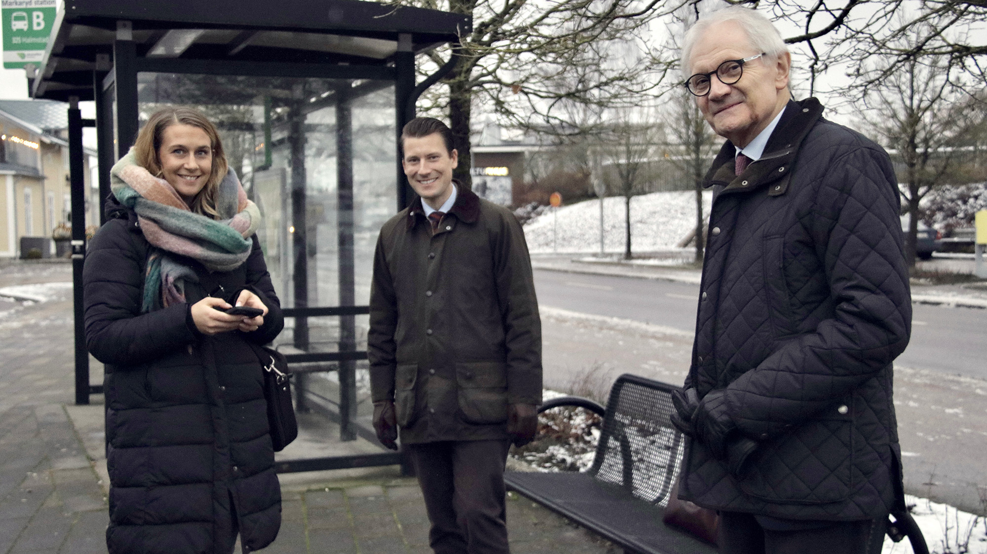 Inspelningsdag för reklamfilmerna om busslinje 325